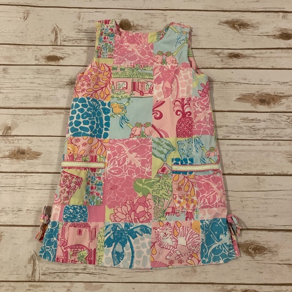 Lilly Pulitzer Little Girls Patchwork Print Shift Dress - Picture 1 of 11
